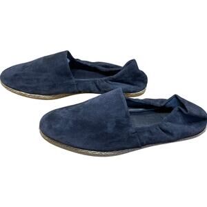 Vince Women's Meryl 2 Suede Espadrille Flats Navy Blue Size 8M New Without Box